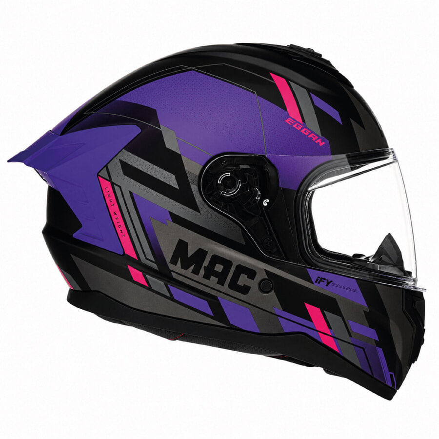 Casco MAC 070 Volt Eggan Violeta / Rosa / Brillo